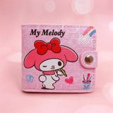 Woody Life Kawaii Hello Kitty Cinnamoroll Kız Çocuk Doğum Günü Hediyelik Kartlıklı Cüzdan - 12E-Pembe