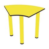 Woody Life Oval Trapez Çocuk Odası Anaokulu Kreş Masa 90X60CM (Metal Ayaklı) - Sarı