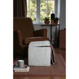 woody maison KARE SANDIK Puf – Yumuşacık Doku Teddy Kumaş Makyaj Masa Pufu Bench