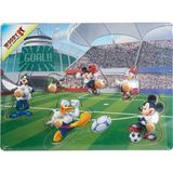 Woody Mickey Mouse Ve Arkadaşları 6 Parça Tutmalı Ahşap Bul Tak Yapboz Futbol Maçı