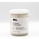 Woody - Narenciye Odunsu Kokulu Dekoratif Beyaz Kapaklı Kavanoz Soya Mumu I 165 gr Beyaz - Çok Renkli