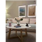 Woody Wood woodywood 90 cm Yuvarlak Orta Sehpa - BEYAZ
