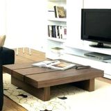 Woodyclass Concept T 60 Modern Doğal Ahşap Orta Sehpa - 60 x 60 cm