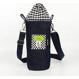 Woodycord El Yapımı Büzgülü Kot Deniz Esintili Matara Kılıfı Termos Çantası - Lacivert