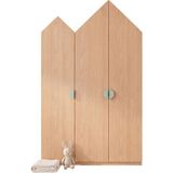Woody&Happy Big House Naturel Ahşap Çocuk Odası Gardrop - Standart