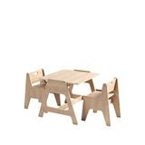 Woody&happy Cotable Naturel Ahşap Çocuk Aktivite Masa Takımı
