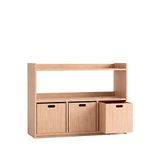 Woody&happy Montessori Masif Ahşap Düzenleyici Açık Raf - Naturel