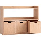 Woody&Happy Montessori Naturel Masif Ahşap Düzenleyici Açık Raf - Standart