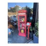 Woodymoon Camlı İngiltere Telefon Kulübesi Kitaplık, Kişiye Özel Ayarlanabilir Kitaplık 3'lü Raf