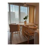 woodywood 103 Cm Yemek Masası Yuvarlak Özel Tasarım Ahşap Model Mutfak Ofis Masası Çalışma Masası Balkon