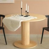 woodywood 85 Cm Ahşap Model Mutfak Ofis Masası Yemek Masası Yuvarlak Çam Çalışma Masası Balkon Özel Tasarım