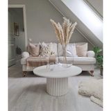 woodywood 90Cm Yuvarlak Dekoratif Orta Sehpa