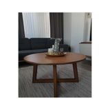 woodywood CEVİZ 90 Cm Yuvarlak Orta Sehpa