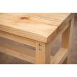 Woodzen Doğal Ahşap Çocuk Oturma Bankı – Anaokulu & Kreş Bahçe Kullanımına Uygun Sağlam Dış Mekan Bank - 48x60x45