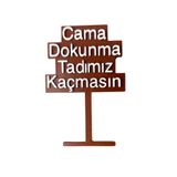 WOOF Akvaryum Süsü Cama Dokunma Tadımız Kaçmasın Tabelası Akvaryum Süsü,Akvaryum Dekoru 1 Adet