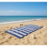 Woof Home Katlanabilir Plaj Hasırı Piknik Plaj Park Bahçe Teras 70X180 Dış Mekan Halı Kilim Paspas - 70 x 180 cm - Mavi