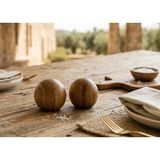 Woof Home Modern Akasya Top Şekilli Tuzluk Biberlik Seti - Yuvarlak Baharatlık Seti - type 0