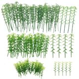 Woohome 120 ADET Model Bambu Ağaçlar, 3 Boyut Yeşil Plastik Bambu Ağaçlar, Ev Dekorasyonu için, Minyatür Manzara, Landform Diorama Projesi (7,9 cm - 11,9 cm)
