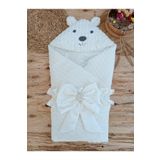 Wool Ayıcıklı Bebek Kundağı Unisex Bebek Dış Kundak Battaniyesi Hastane Çıkışı Kundak Battaniye