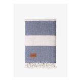 Wool Herringbone Yünlü Koltuk Şalı Denim 125x175