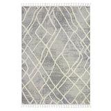 Wool Wl003a Gri Halı Antrasit Detaylı Sisal Bukle Dekoratif Kabartmalı Halı Tozsuz 120 X 180 Grı-Beyaz