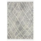 Wool Wl003a Gri Halı Antrasit Detaylı Sisal Bukle Dekoratif Kabartmalı Halı Tozsuz 80 X 150 Grı-Beyaz