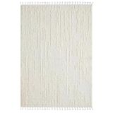 Wool Wl004a Bej Halı Sisal Bukle Dekoratif Kabartmalı Halı Tozsuz Salon Halısı Koridor 200 X 290 Beyaz