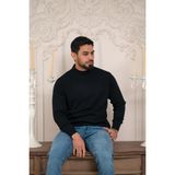 Woolen World Balıkçı Yaka Kalın Yünlü Erkek Triko Kazak - 2XL - Lacivert