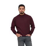 Woolen World Balıkçı Yaka Kalın Yünlü Erkek Triko Kazak BORDO XL