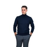 Woolen World Boğazlı Regular Fit Desenli Erkek Kazak - XXL - Lacivert