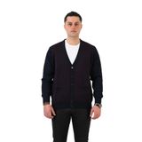 WOOLEN WORLD DÜĞMELİ ÇİFT CEPLİ NOKTA DESENLİ ERKEK TRİKO HIRKA BORDO M