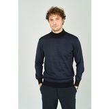 Woolen World Erkek Yarım Balıkçı Yaka Triko Kazak 5223 Lacivert