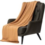 Woolhome Triko Koltuk Şalı 170X130 - Bej - 170 x 130 cm