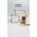 Woolly Well 3'lü Set Merinos Koyun Yünü Medikal Yastık 15x15 cm + 25x25 cm + Akgünlük Sakızı 50 Gr