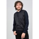 Woolman Erkek Desenli Polo Yaka Yün Kazak 1572001 Lacivert