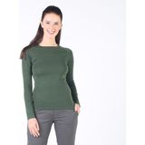 Woolona Alize Uzun Kollu Kadın Sweatshirt - Yeşil