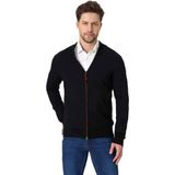 Woolona Tola Merinos Yünü Erkek Fermuarlı Sweater - XL - Black