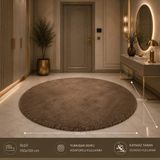 Wooly Life 150CM Oval Peluş Halı Tavşan Tüyü Premium - 150 x 150
