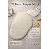 WOOLY LIFE Peluş halı Taş desen 60x100 50x70 paspas çocuk odası banyo