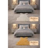 Wooly Life Peluş Halı Tavşan Desen 70X100 Paspas Çocuk Odası - 70 x 100 - Beyaz