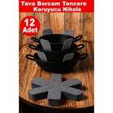 WOOLY LIFE Tencere Tava Borcam Tabak cam koruyucu çizdirmez keçe 30x30 12li set