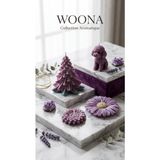Woona Doğal Soya Wax 4'lü Dekoratif | Sitronella Kokulu Sinek Kovucu | Poodle & Çam Ağacı & Papatya & Yıldız Çiçeği Figürlü El Yapımı Doğal Soya Wax Premium Kokulu Mum Seti - woonamum-35