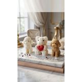 Woona Doğal Soya Wax Vanilya ve Pudra Kokulu Ayı ve Köpek ( Poodle ) Figürlü El Yapımı Doğal Soya Wax Premium Kokulu Mum Seti - woonamum-7