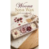 Woona Soya Wax Papatya & Şakayık & Yıldız Çiçeği 4' Lü Çiçek Figürlü El Yapımı Doğal Soya Wax Premium Kokulu Mum Seti - woonamum-1