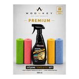 woonkey Döşeme Temizleyici Seti 500 ml + 4 Adet Premium Mikrofiber Bez Araç Koltuk Döşeme Kumaş Tavan Temizleyici Oto Bakım Seti