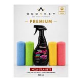 woonkey Premium Hızlı Cila Seti 500 ml + 4 Adet Mikrofiber Bez Araç Hızlı Cila Parlatıcı Boya Koruma Oto Detay Temizlik Seti