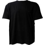 Wooppo Siyah Kısa Kol Bisiklet Yaka Erkek T-Shirt Büyük Beden Günlük Stil Pamuklu - 6XL
