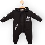 Woops Baby Marka Addas Desen Kapşonlu Tulum 6-24 Ay - Siyah - 2 Yaş