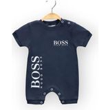 Woops Baby Marka Bossa Desen Çıtçıtlı Tulum Unisex 6-24 Ay - 2 Yaş - Lacivert