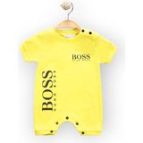 Woops Baby Marka Bossa Desen Çıtçıtlı Tulum Unisex 6-24 Ay - 2 Yaş - Sarı